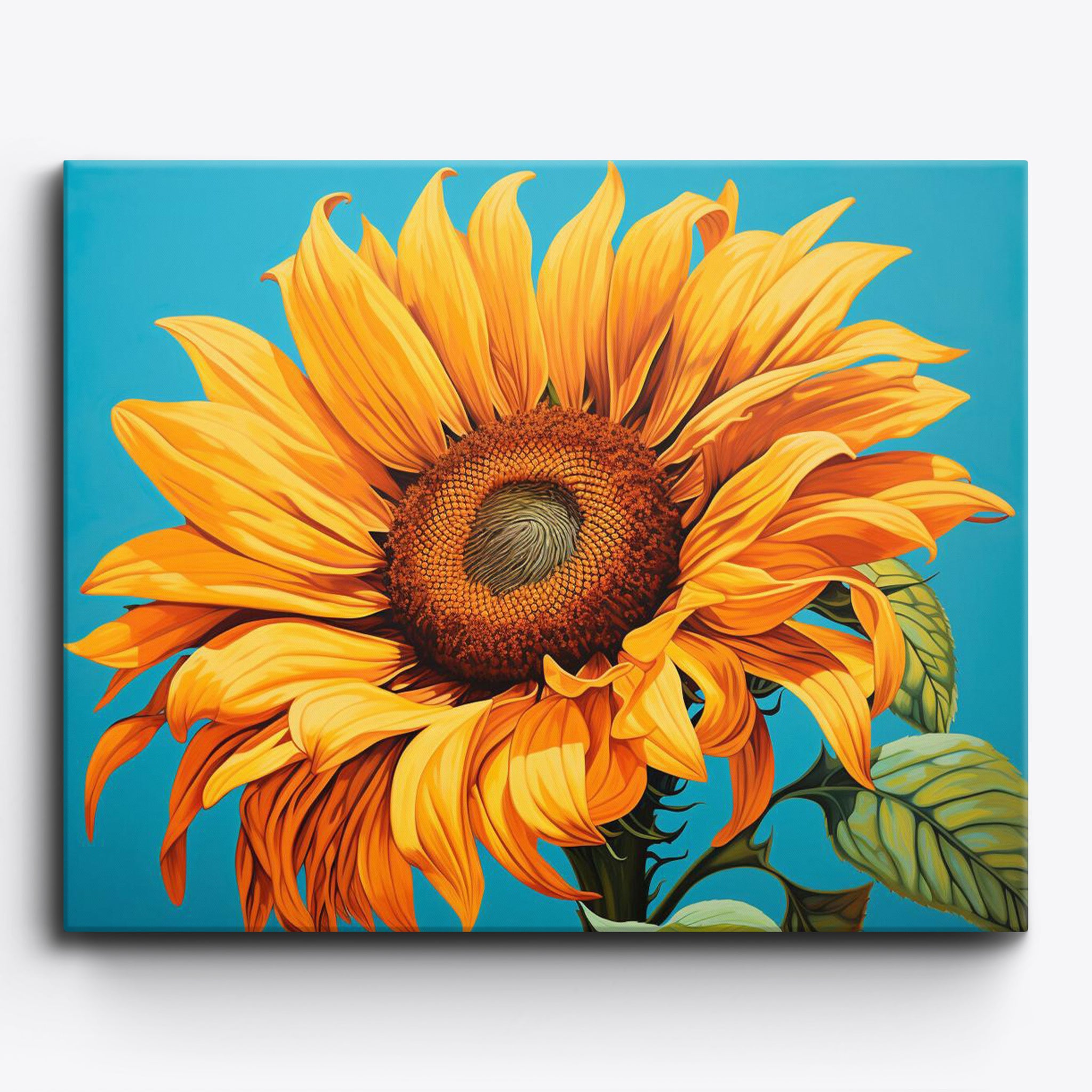 BOMUVI Sunflower Paint by Number for Adults Paint by Numbers for Adults  Paint by Number Kits Acrylic Painting Kits Paint by Number Kits on Canvas