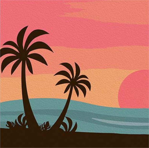 Abstract Tropical Sunset Mini Kit
