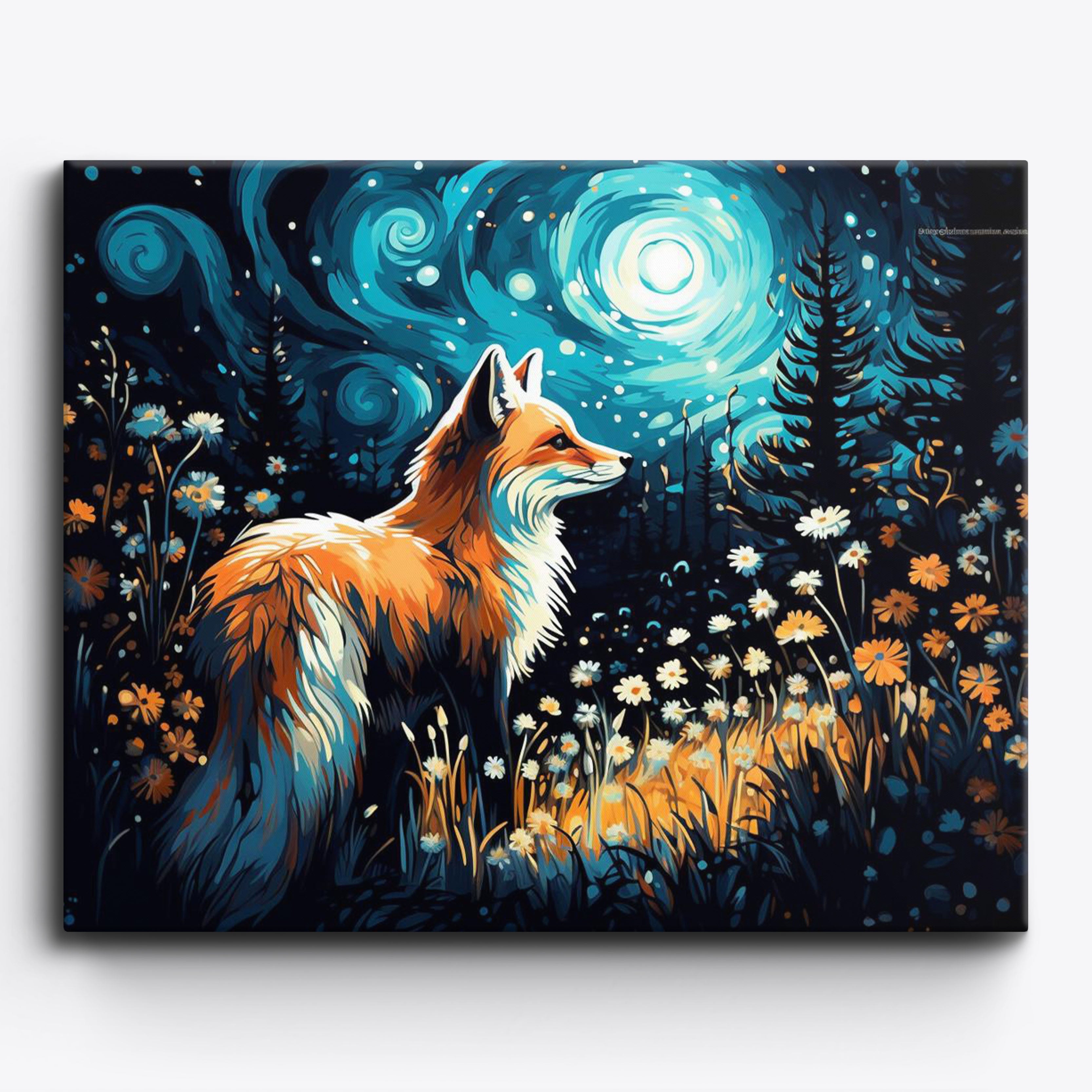 Abstract Fox Nocturnal No Frame