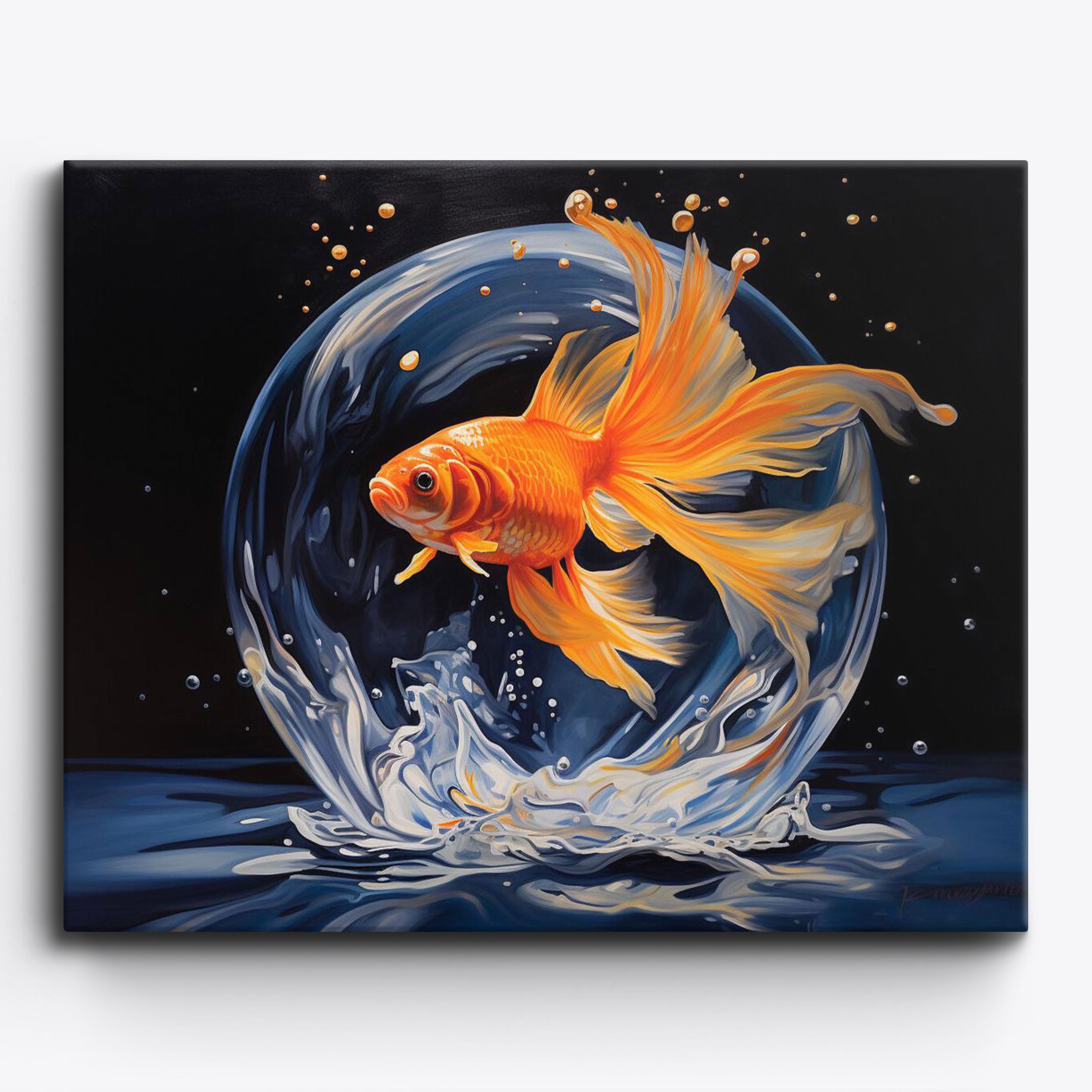 Abstract Goldfish Bowl No Frame