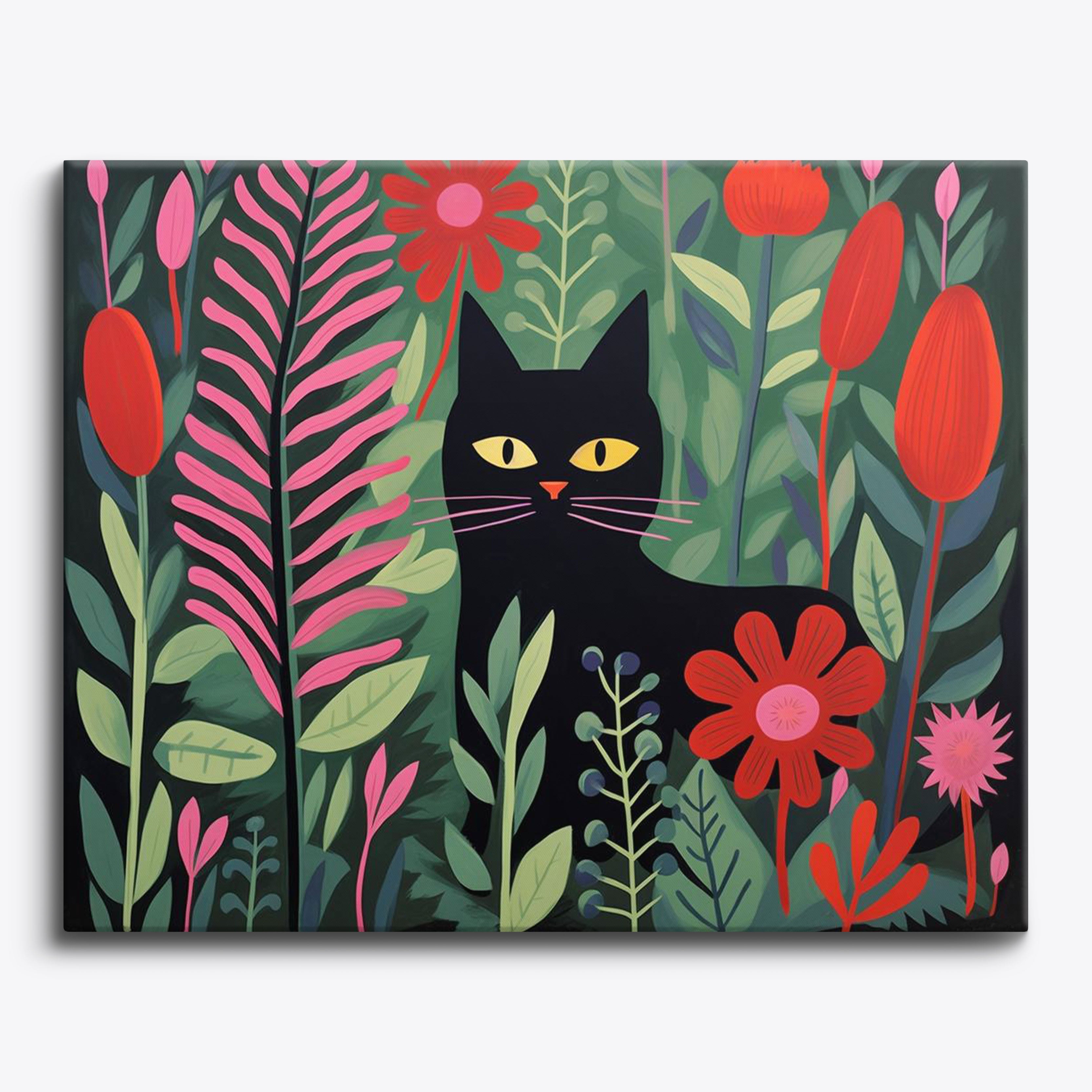 Black Cat's Botanical Realm No Frame / 24 colors