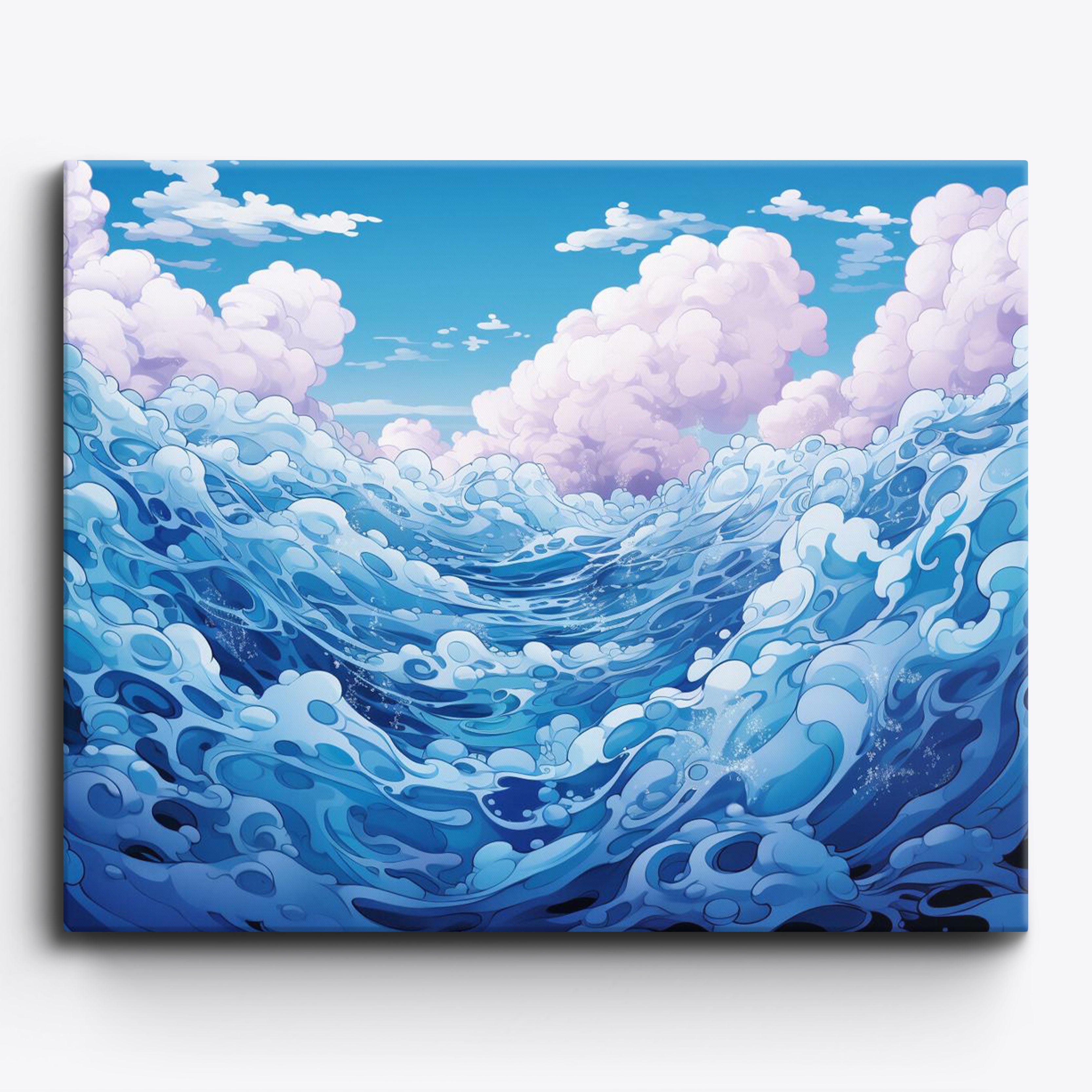 Bubbly Ocean Wavescape No Frame