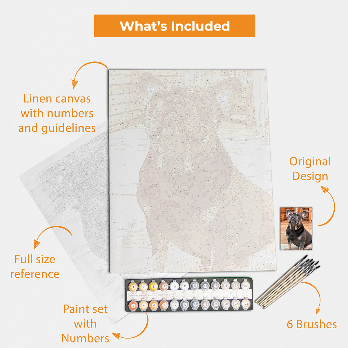 Dog Diy Paint By Numbers Kit For 8+kids And Adults Beginner
