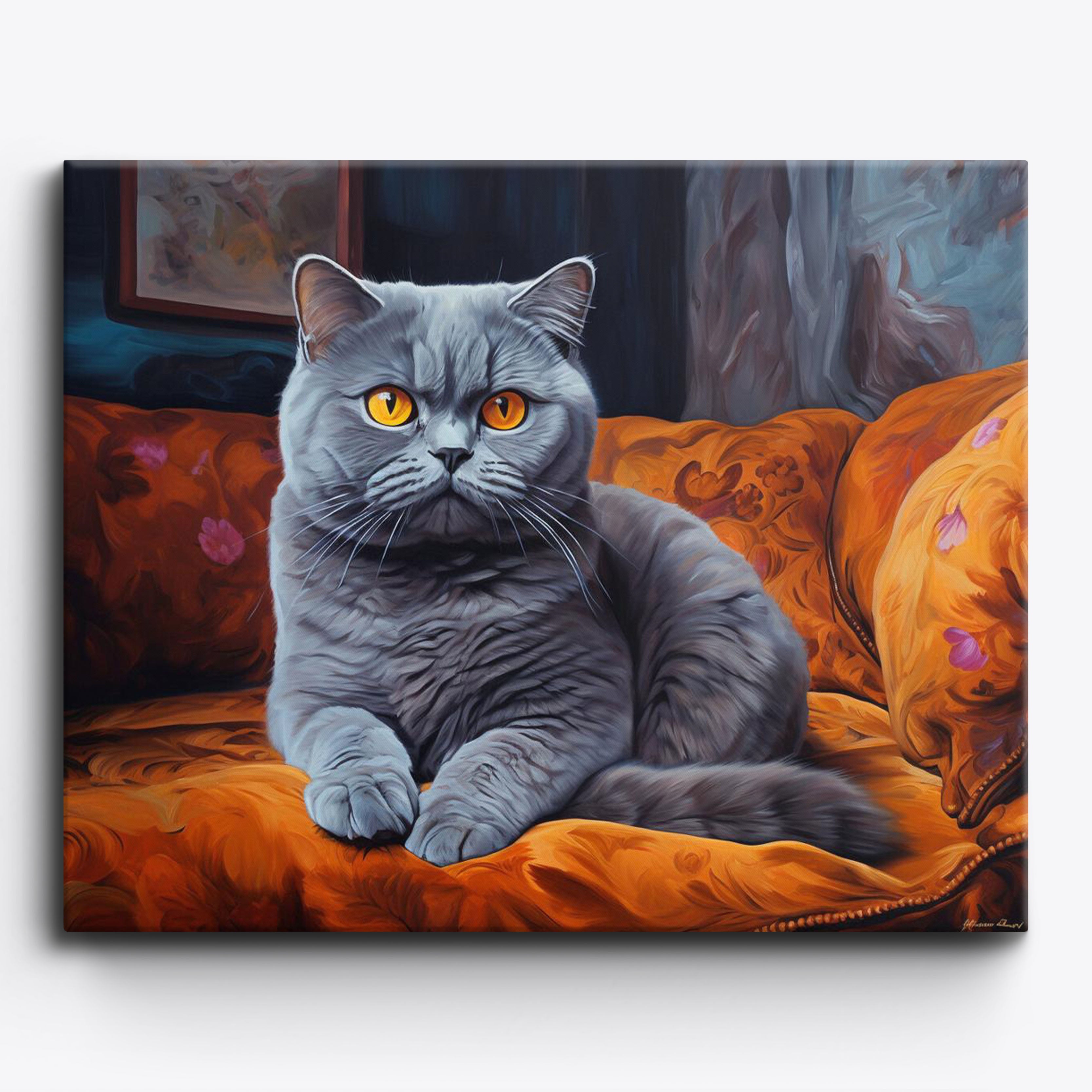 Chartreux Cat Couch No Frame