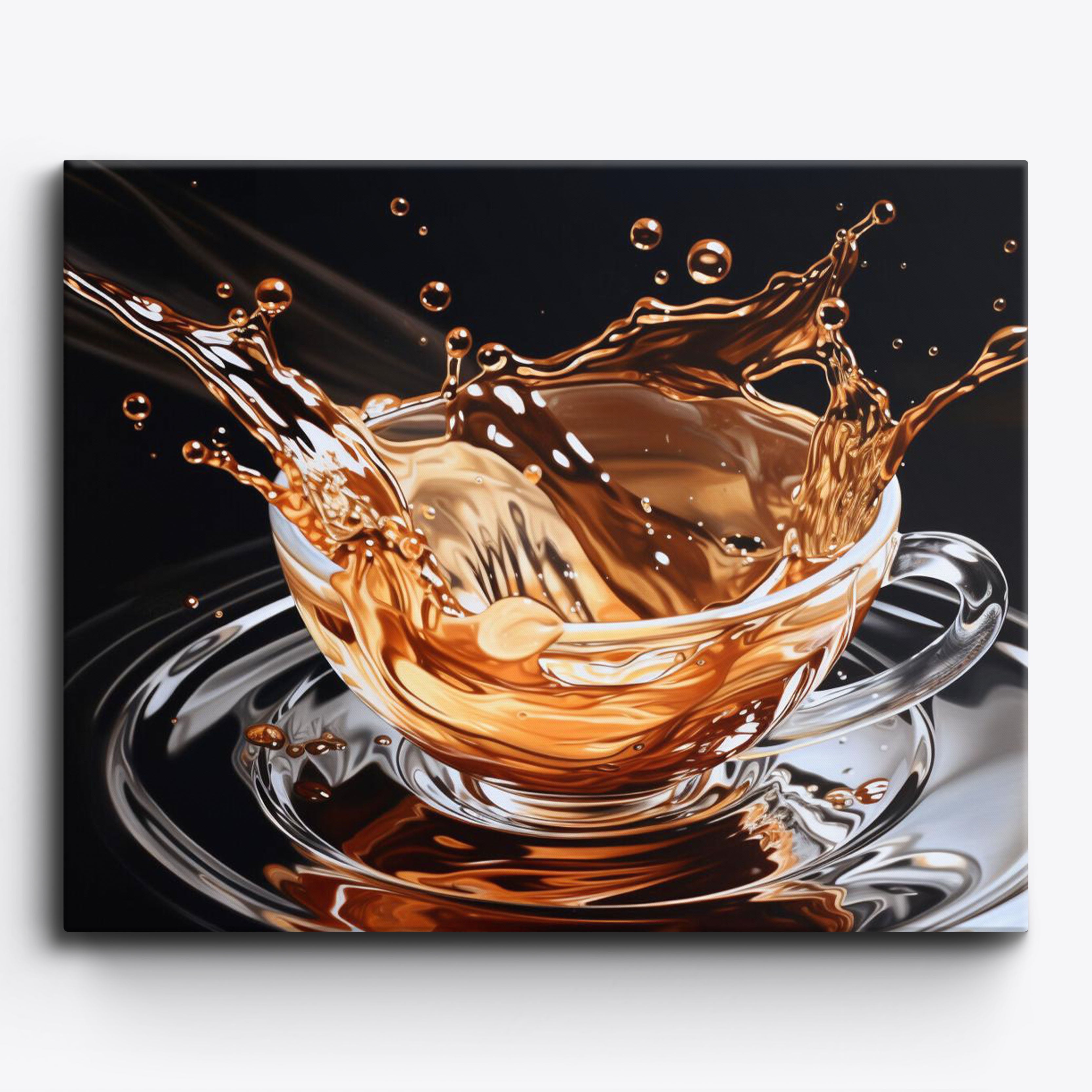 Coffee Splash Abstract No Frame
