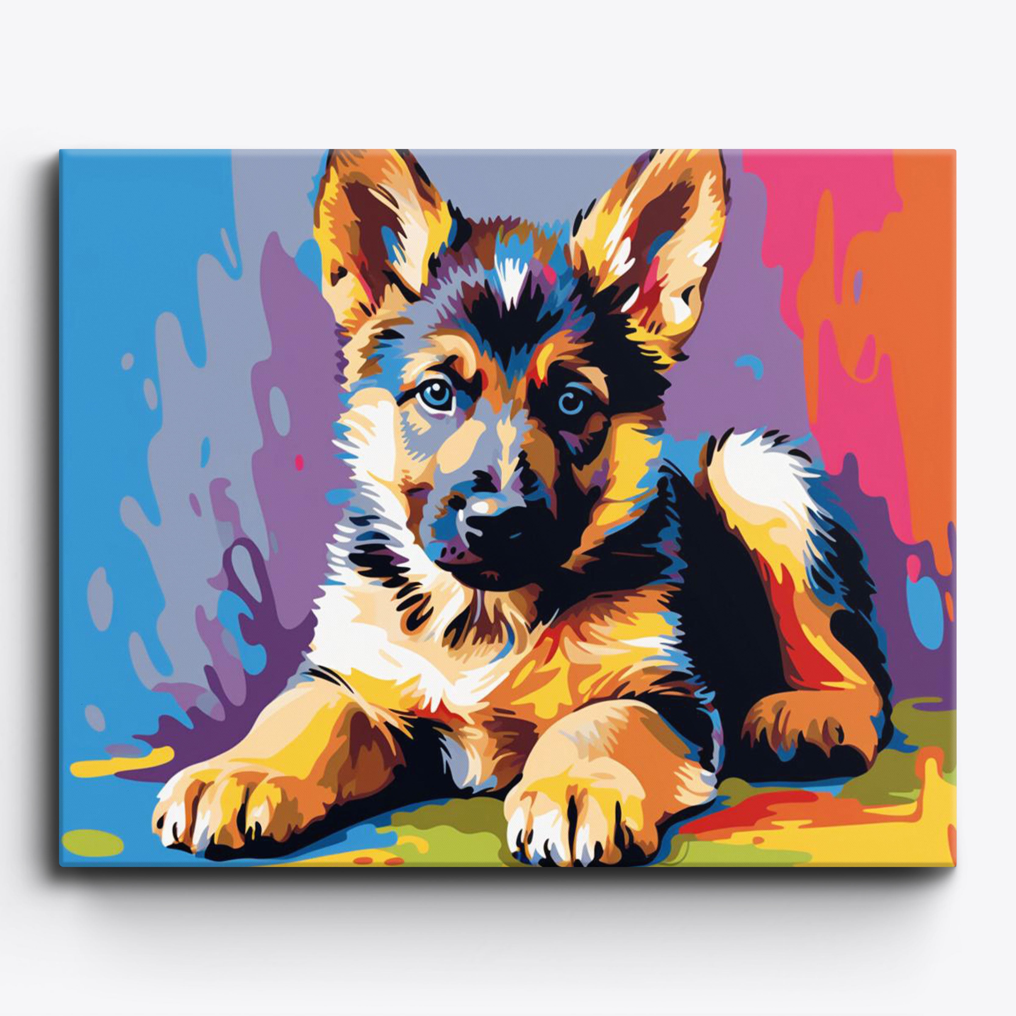 Colorful Canine Frolic No Frame