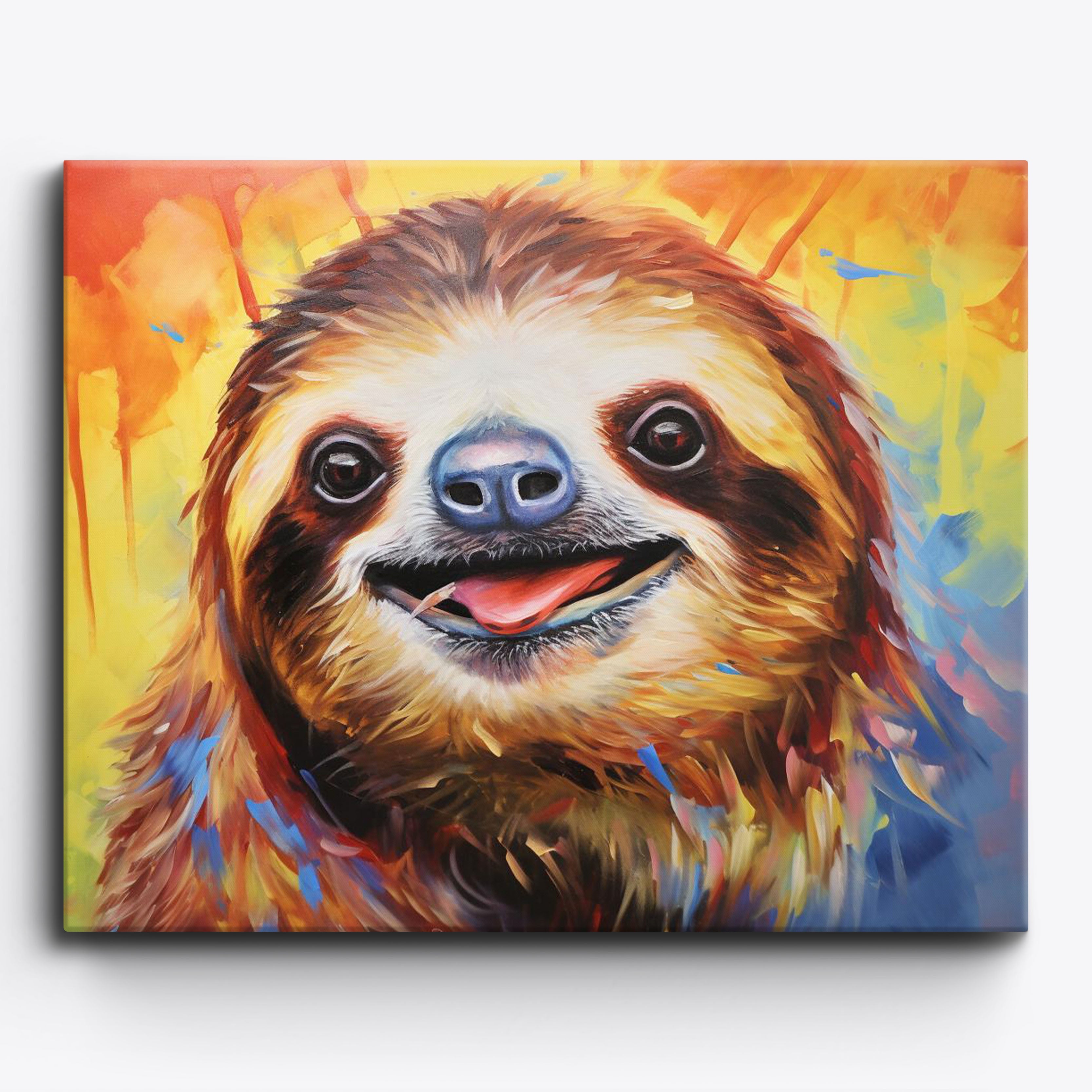 Colorful Sloth No Frame