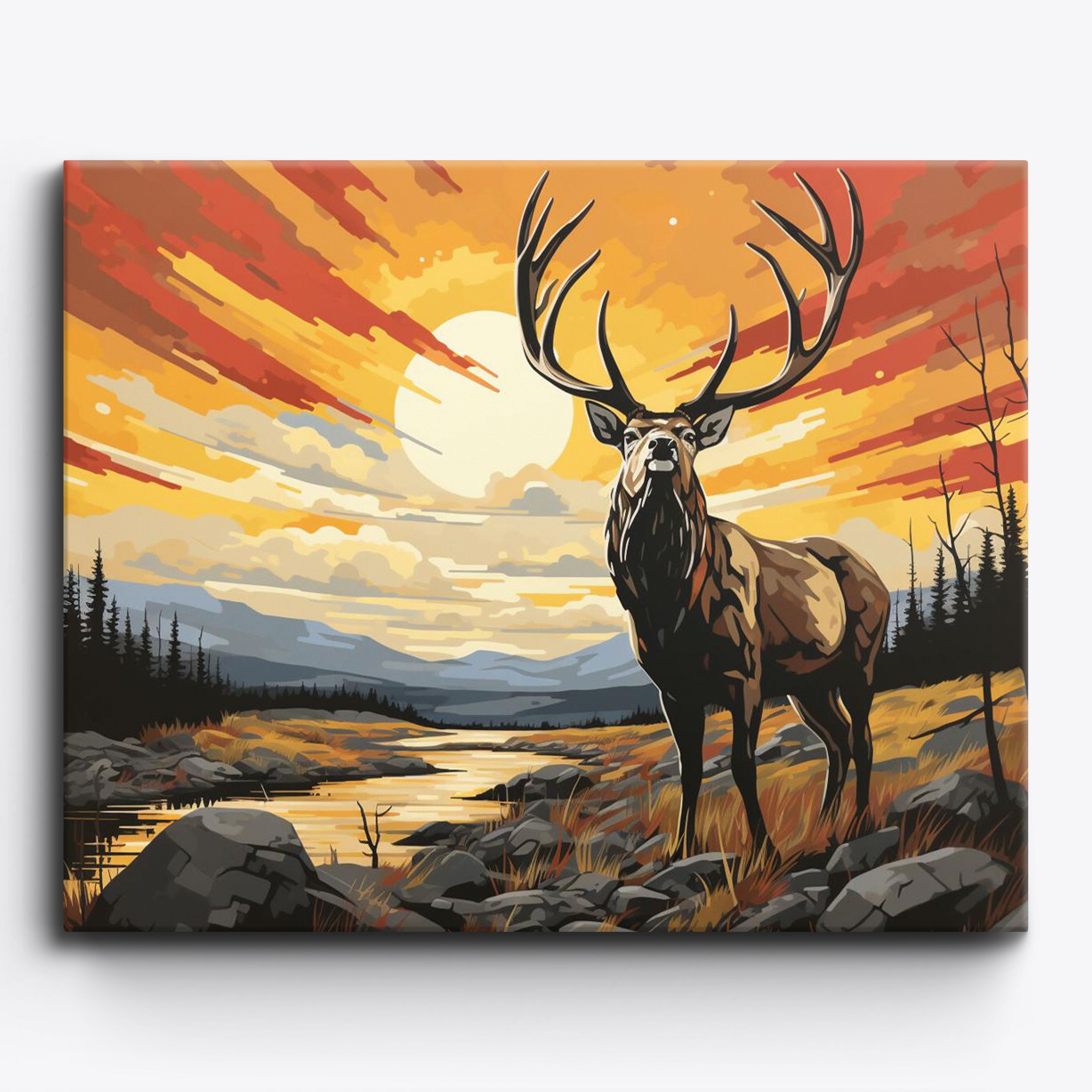 Adult Paint by Numbers with Frame, Deer, Shop Today. Get it Tomorrow!