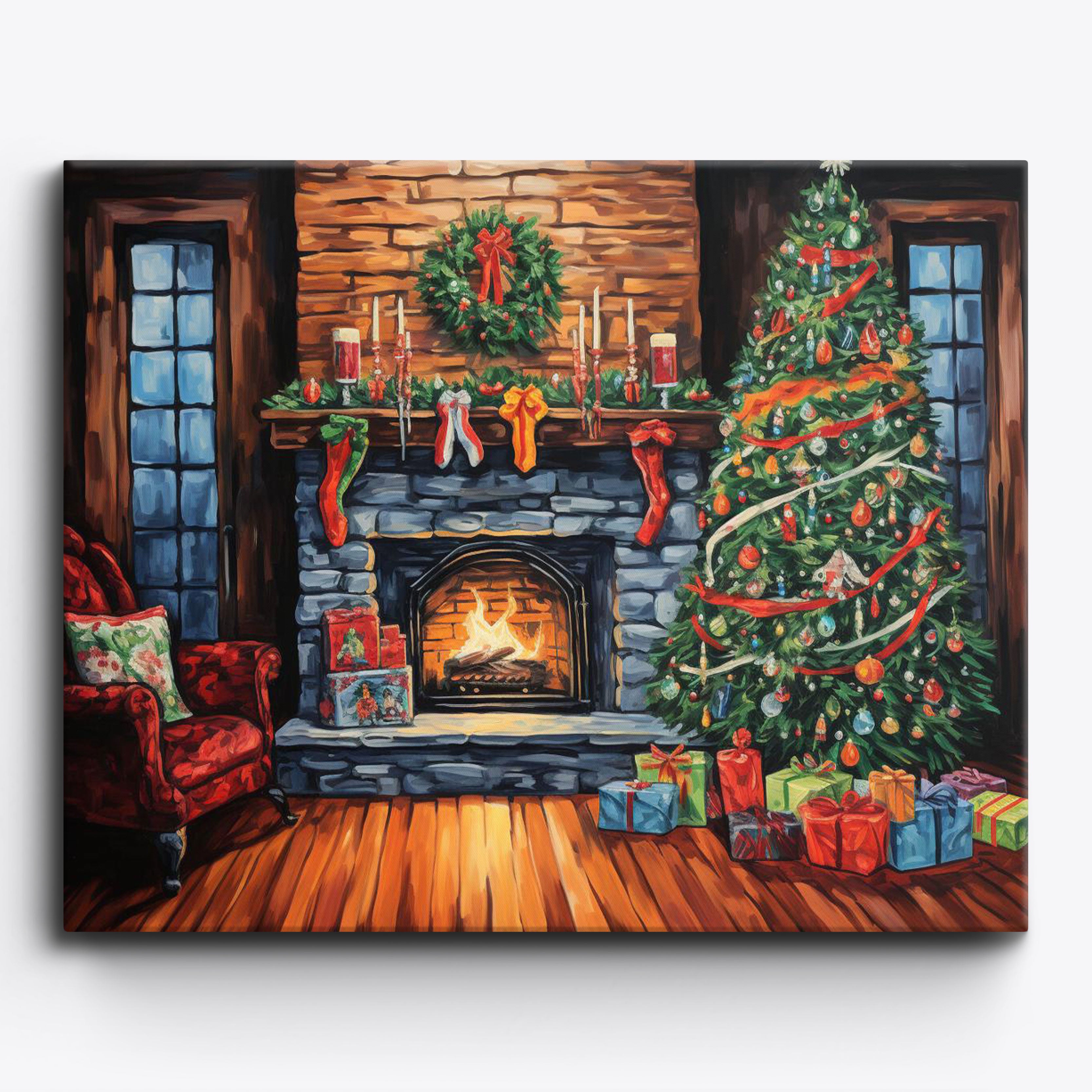 Firelight Christmas Tree No Frame