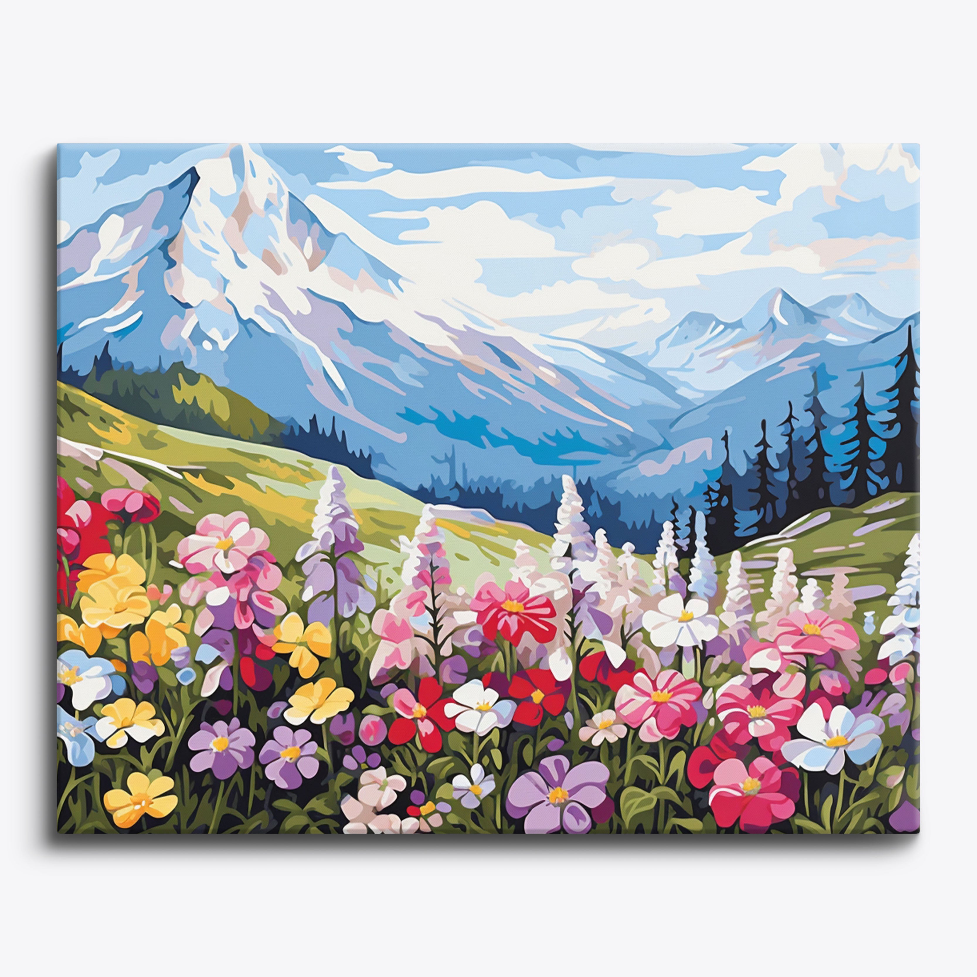Floral Mountain Vista No Frame / 24 colors