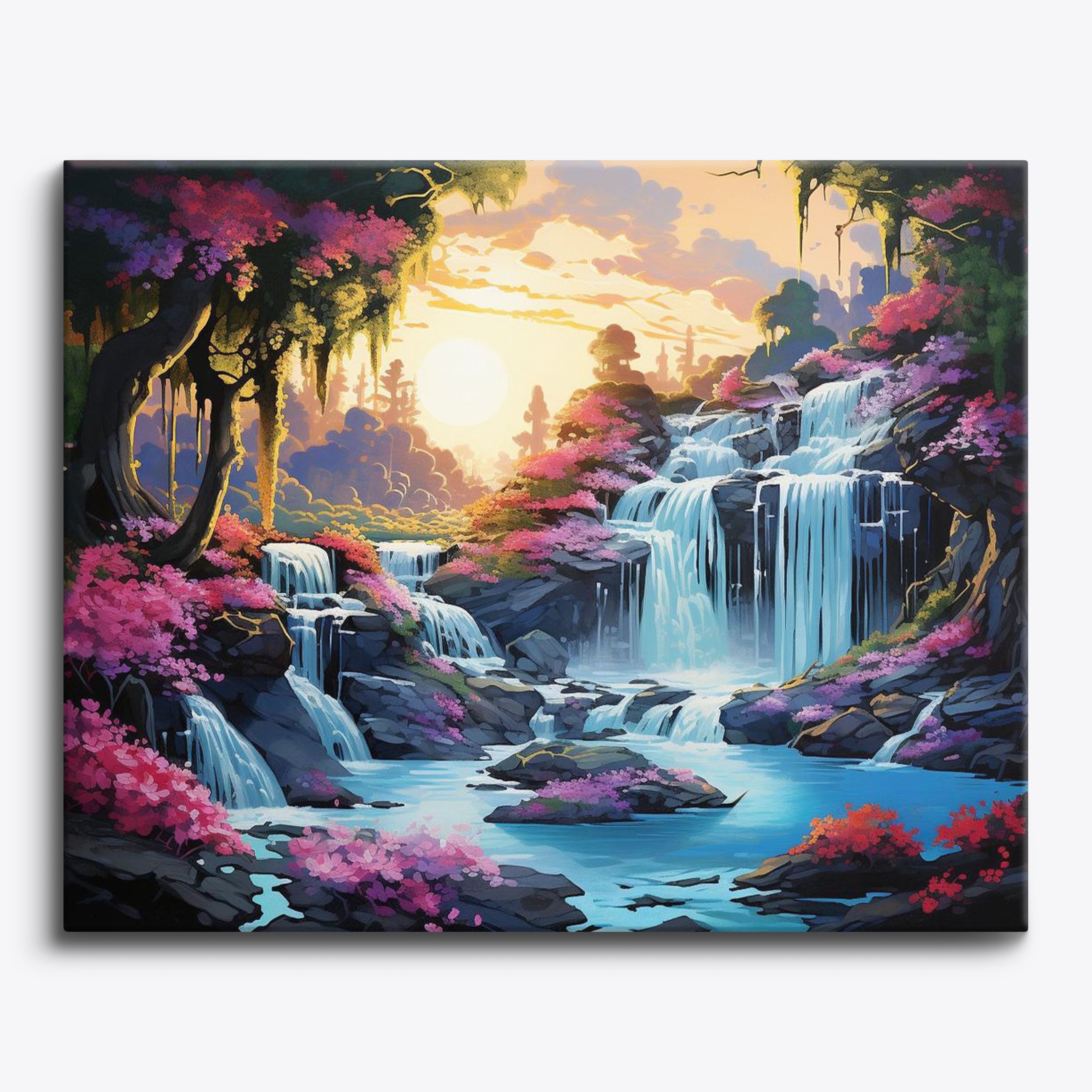 Floral Waterfall No Frame
