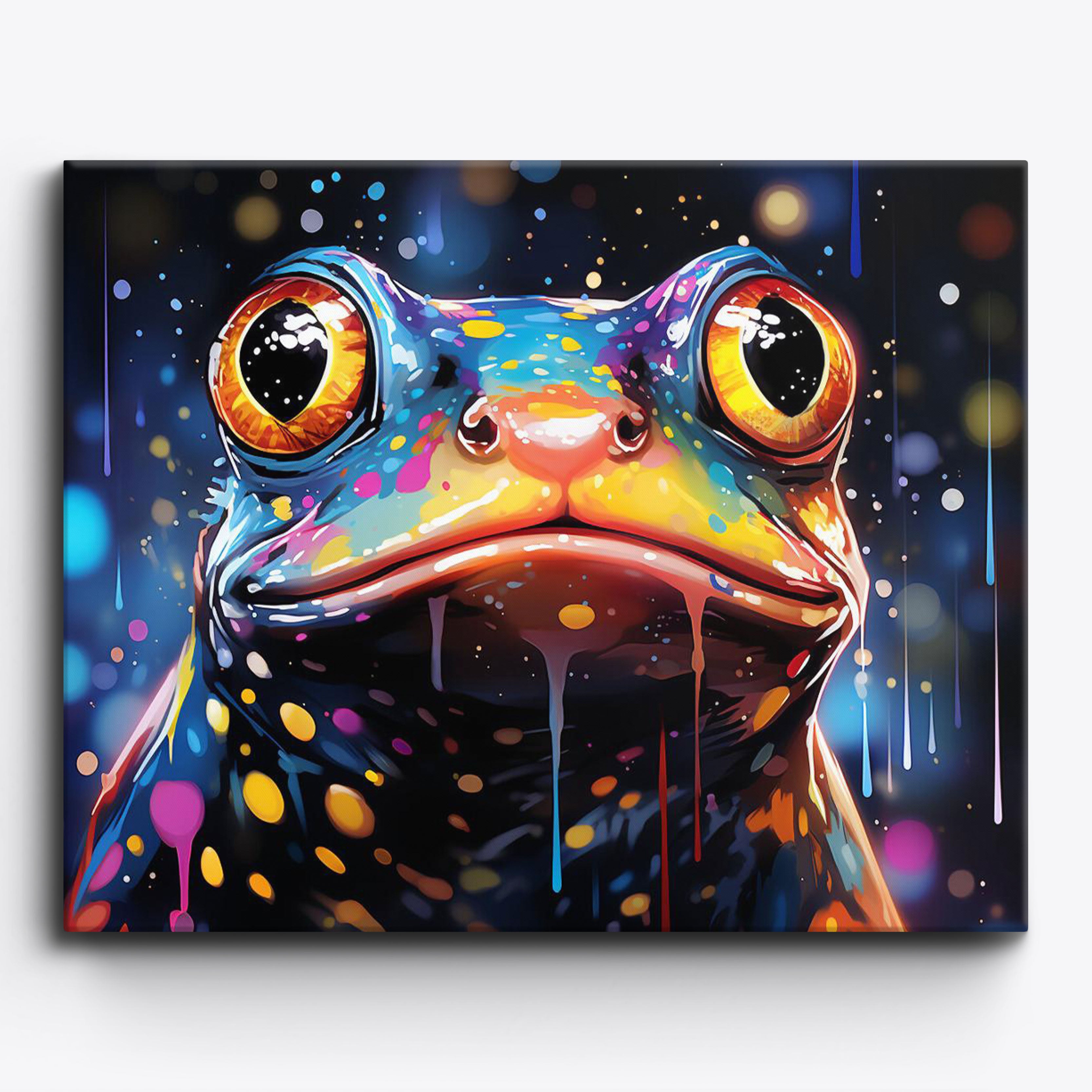 Froggy Artistic Splash No Frame