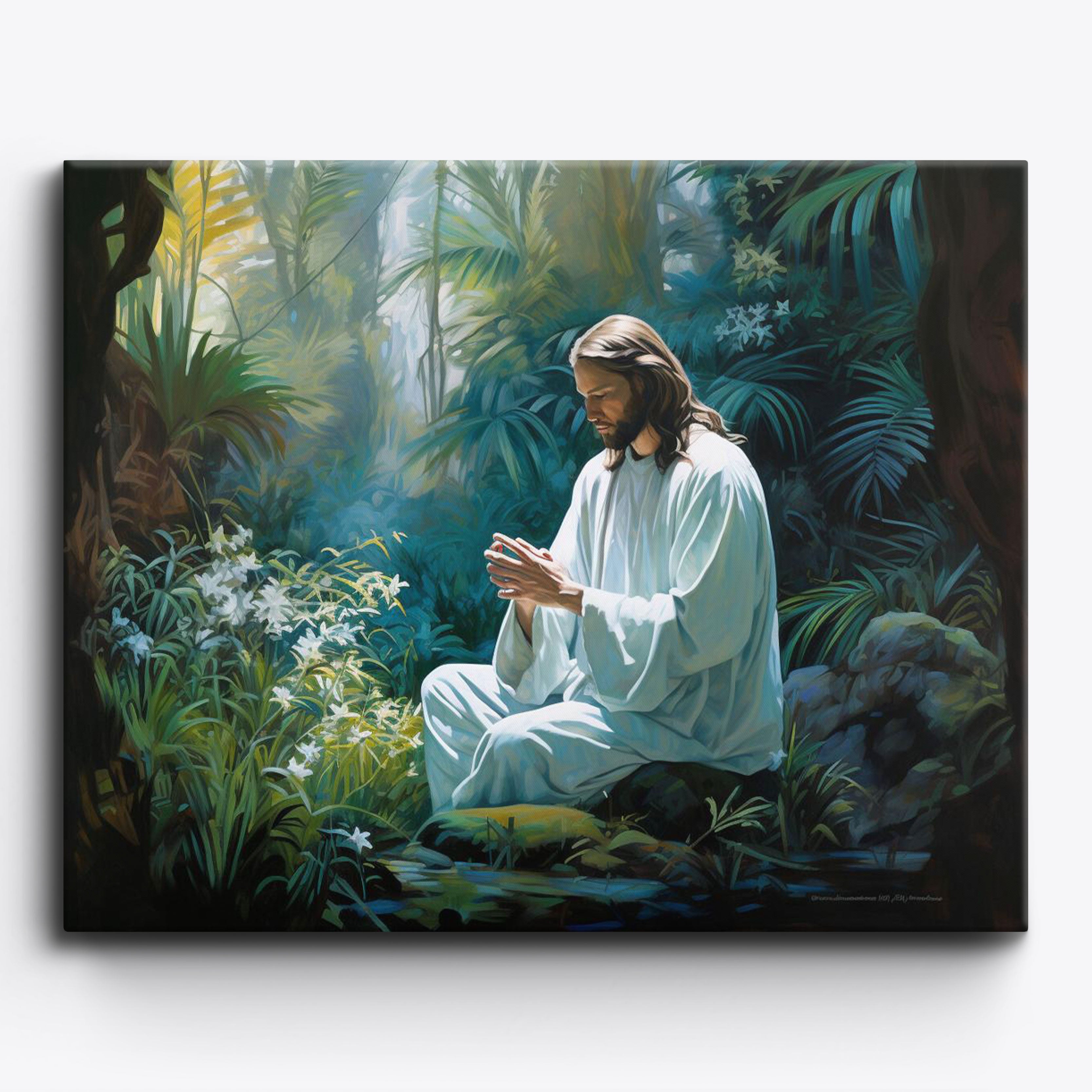 Jesus Praying No Frame