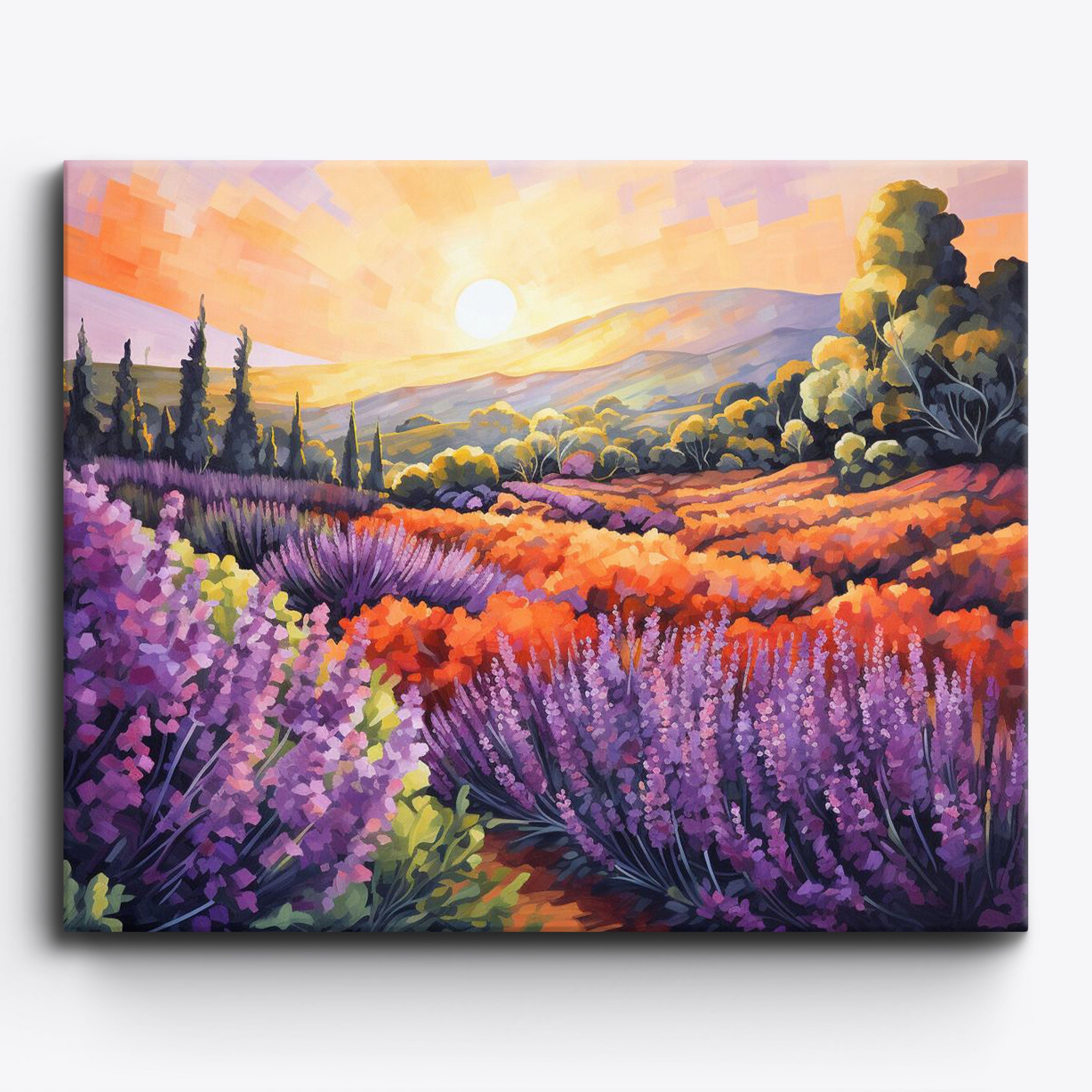 Lavender Meadow Sunset No Frame