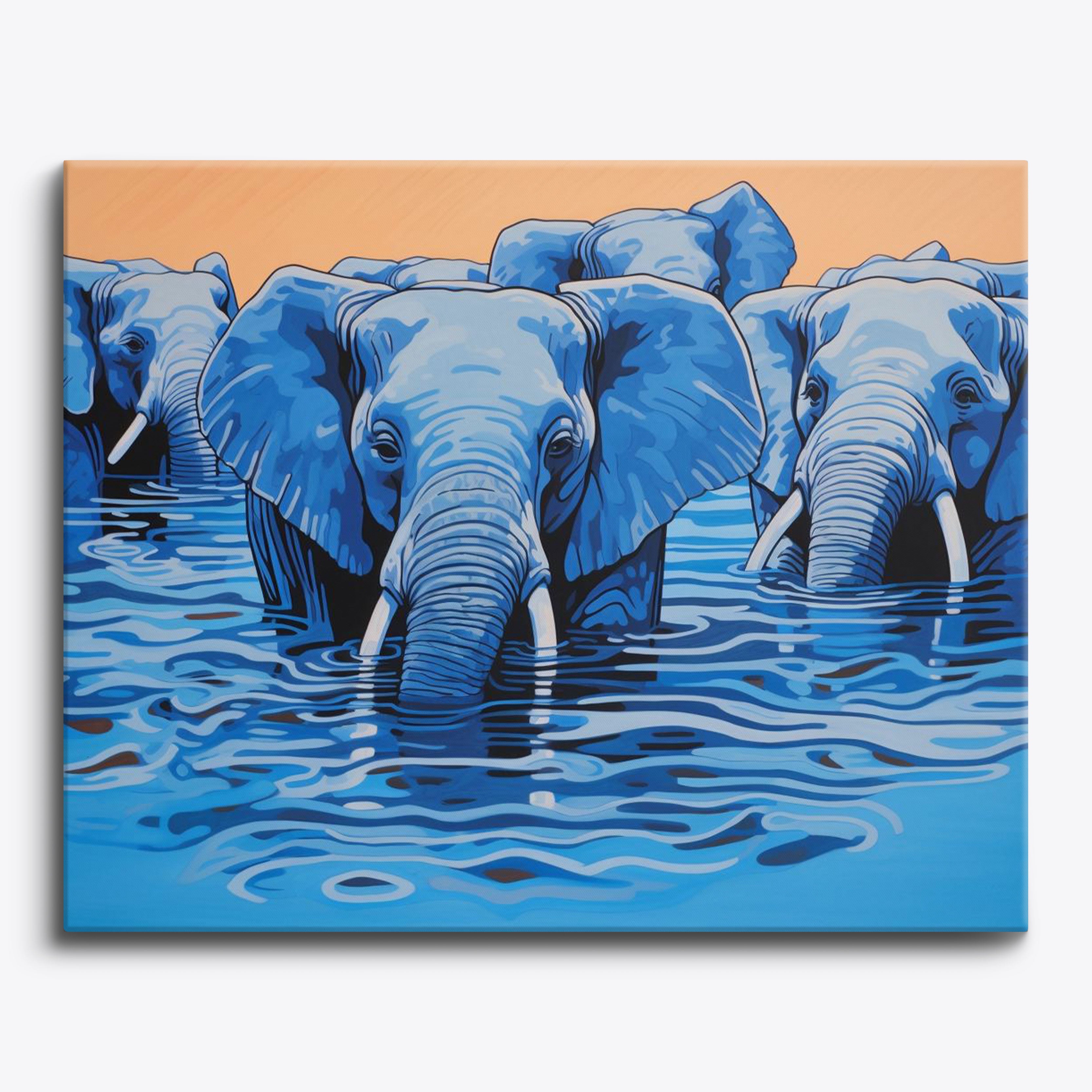 Looped Elephants No Frame / 24 colors