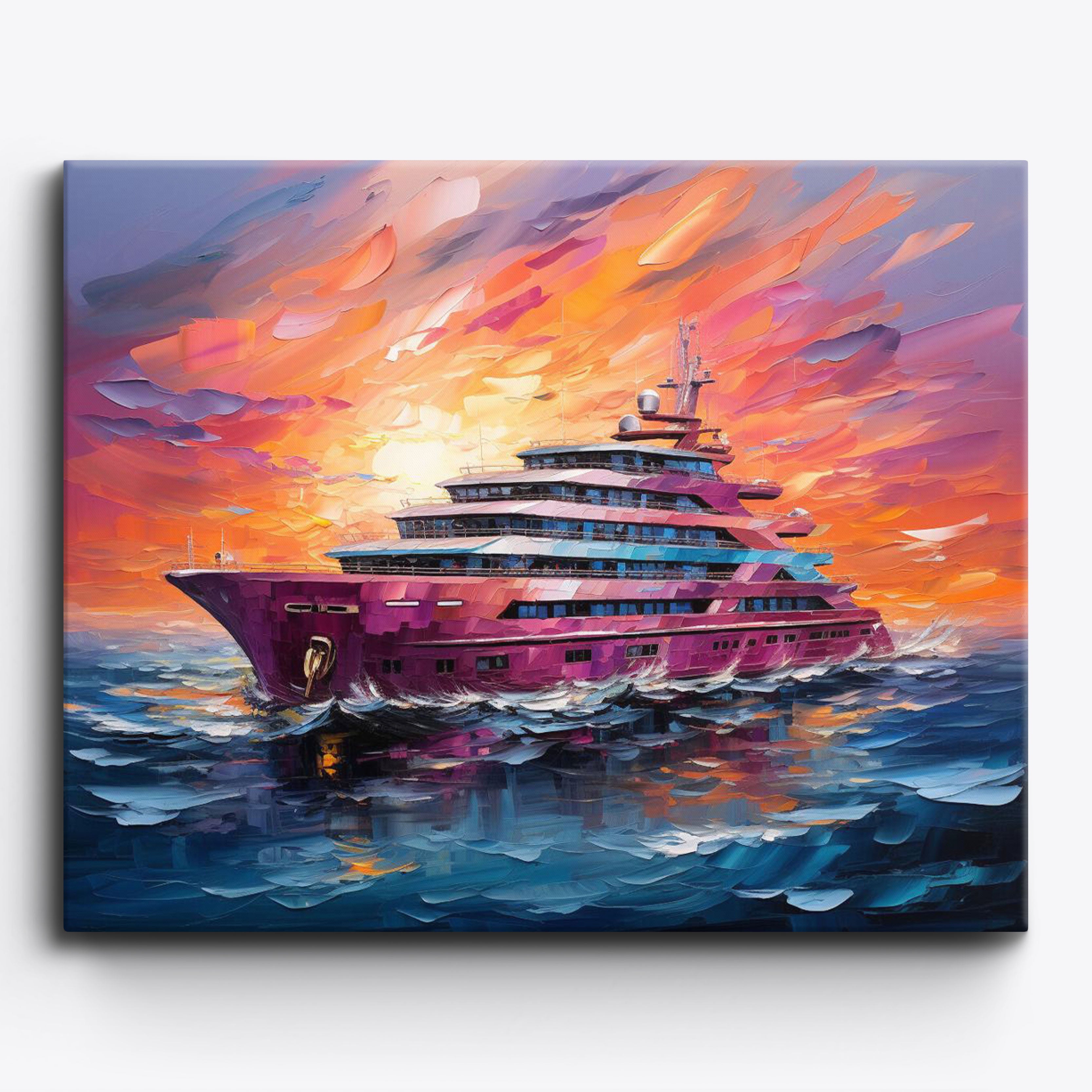 Luxury Yacht In Purple No Frame