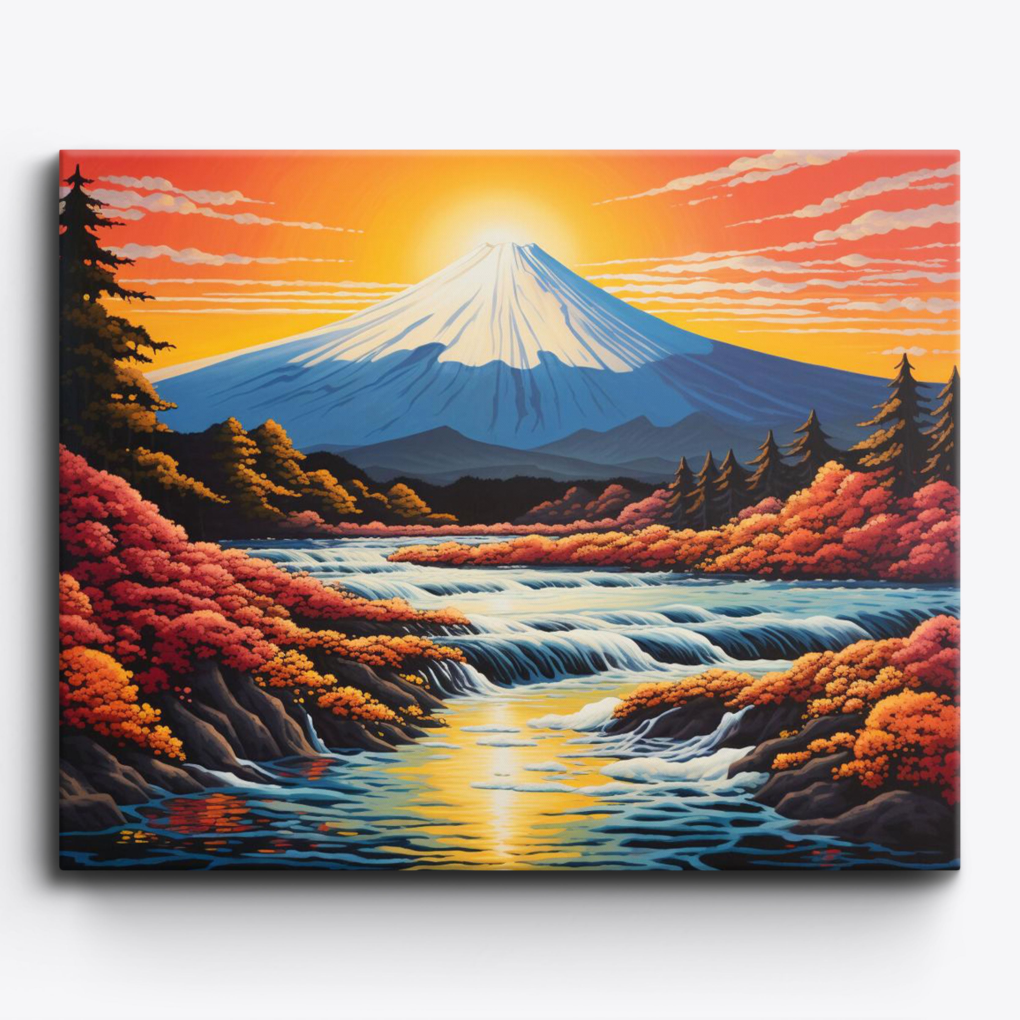 Mount Fuji Sunset No Frame