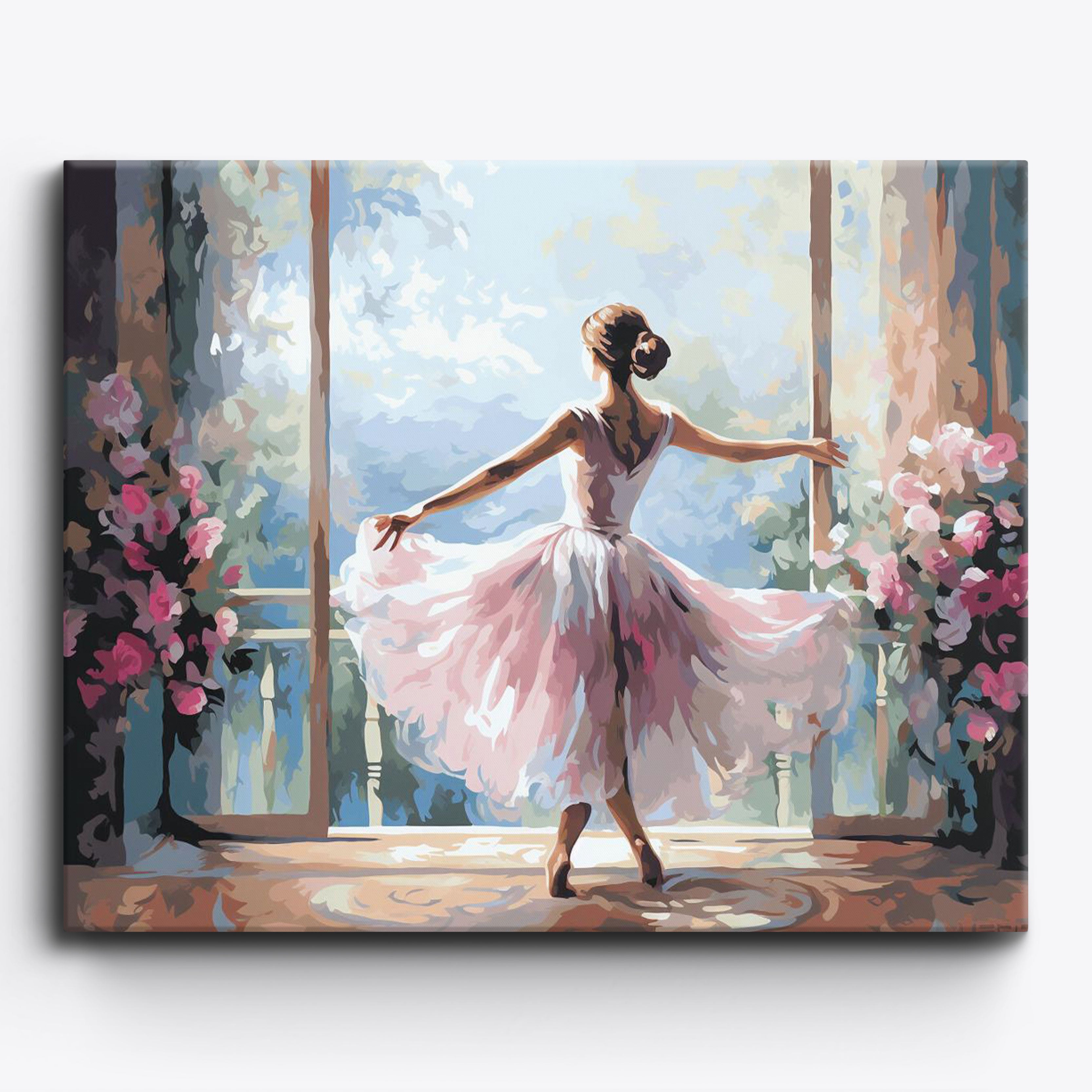 Colorful Ballet Dancer Painting By Numbers Kit DIY Acrylic Paint
