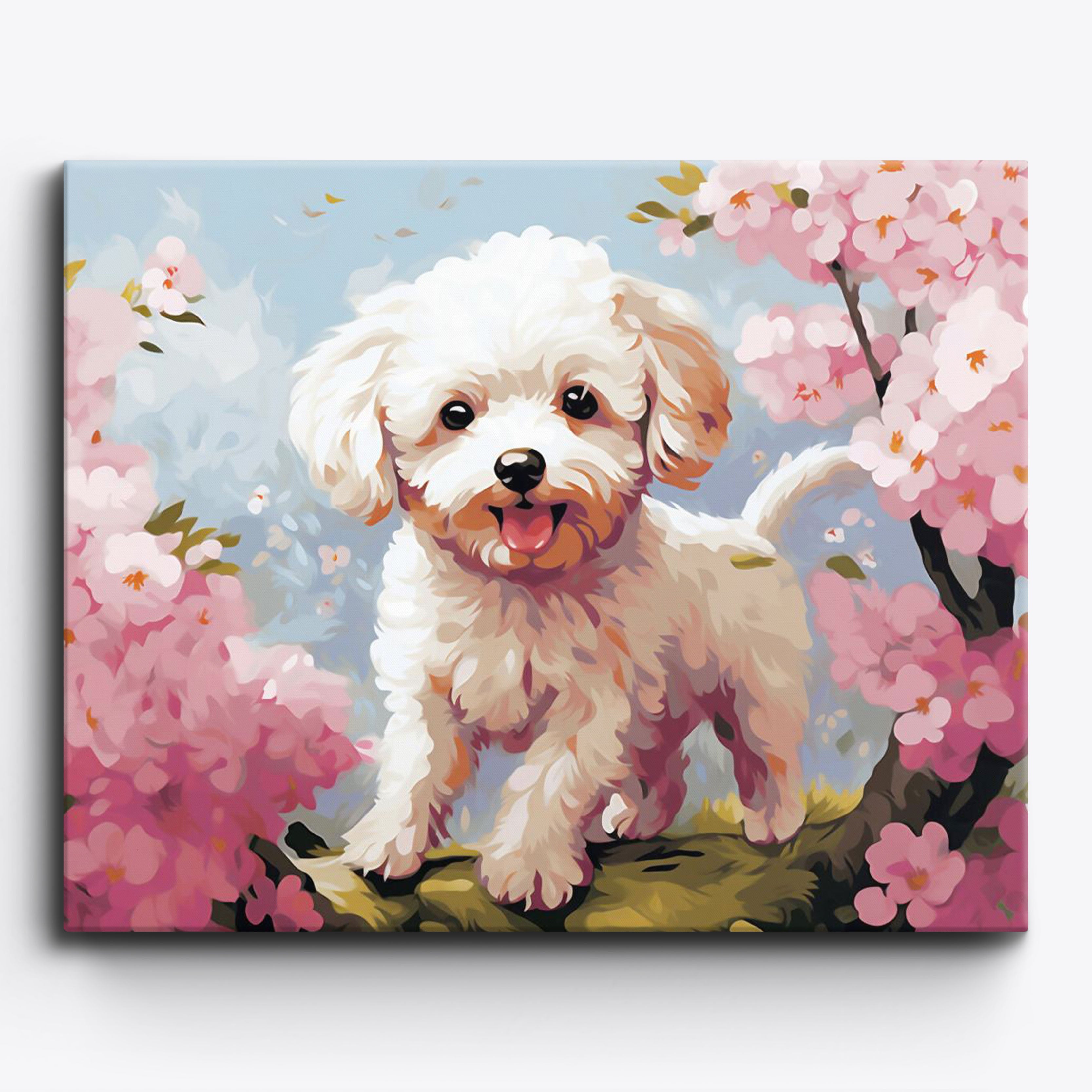 Playfully Painted Pooch No Frame