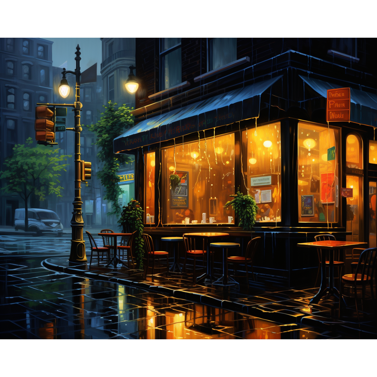 Rainy Coffee Shop