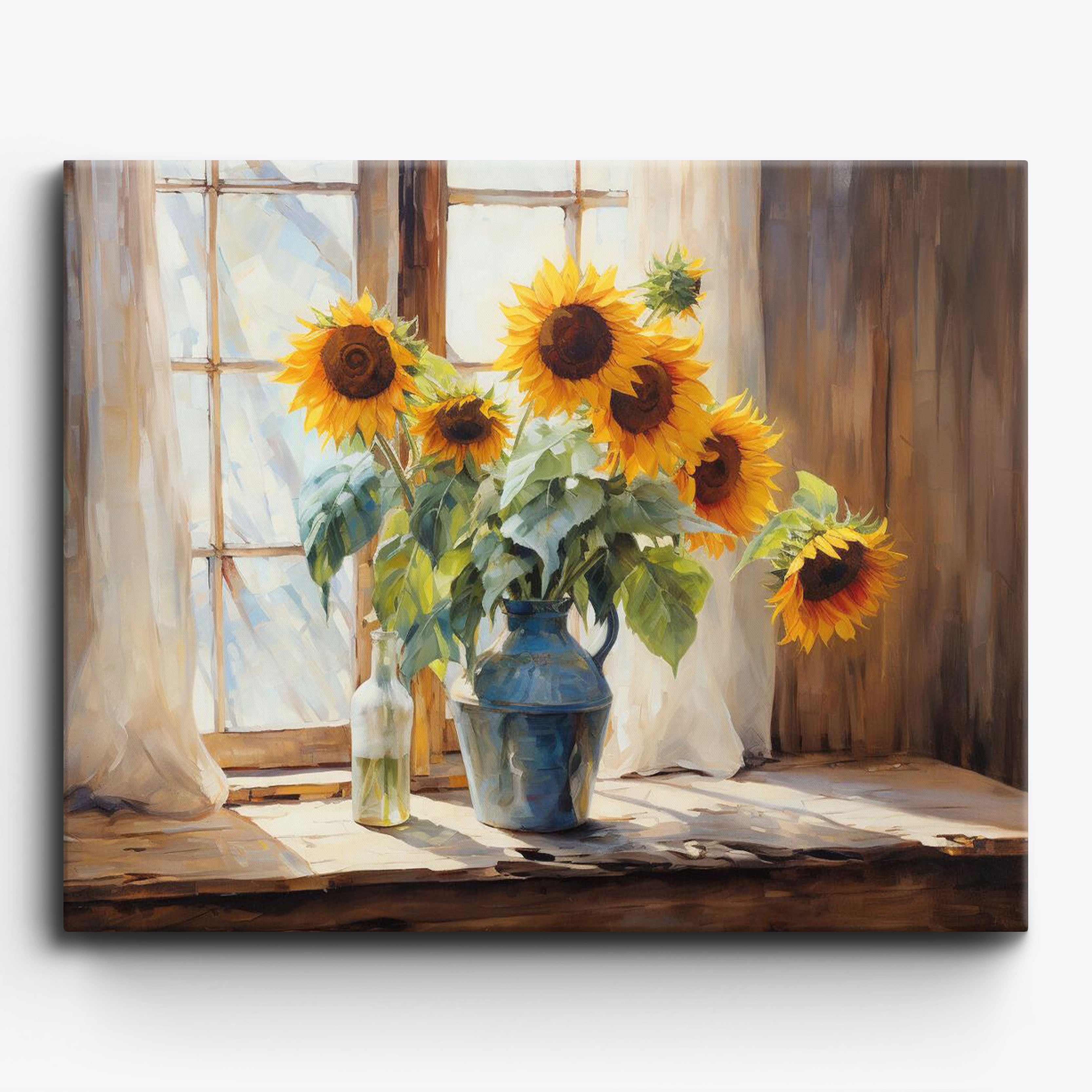 Sunflowers Window Light No Frame