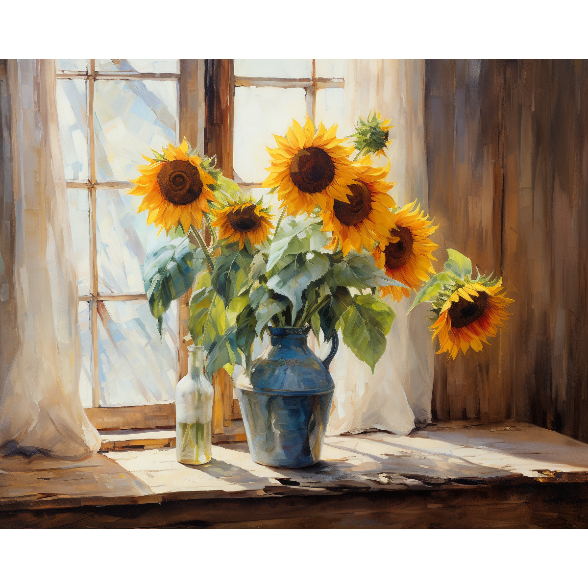 Sunflowers Window Light
