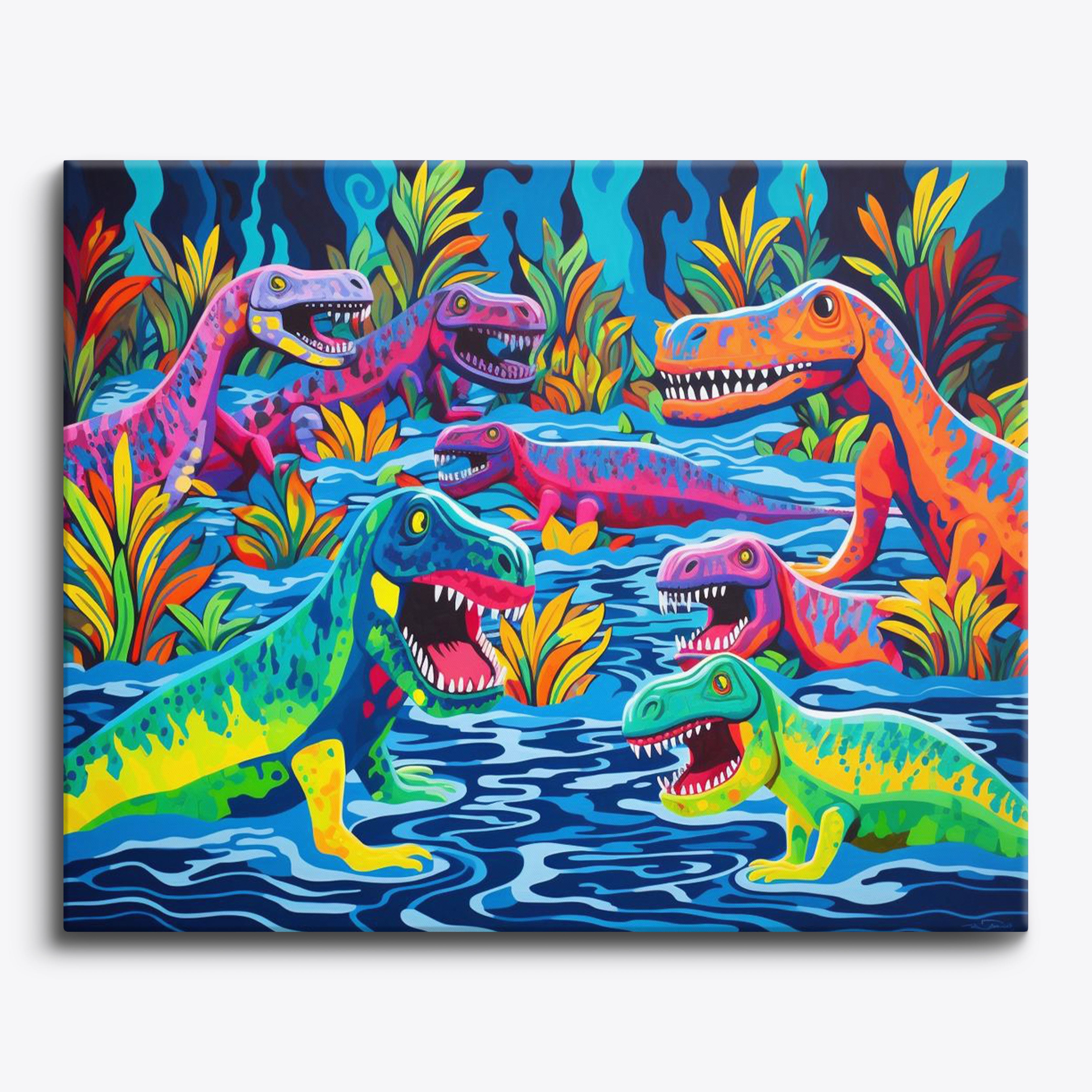 Synth Dino Lake No Frame / 24 colors