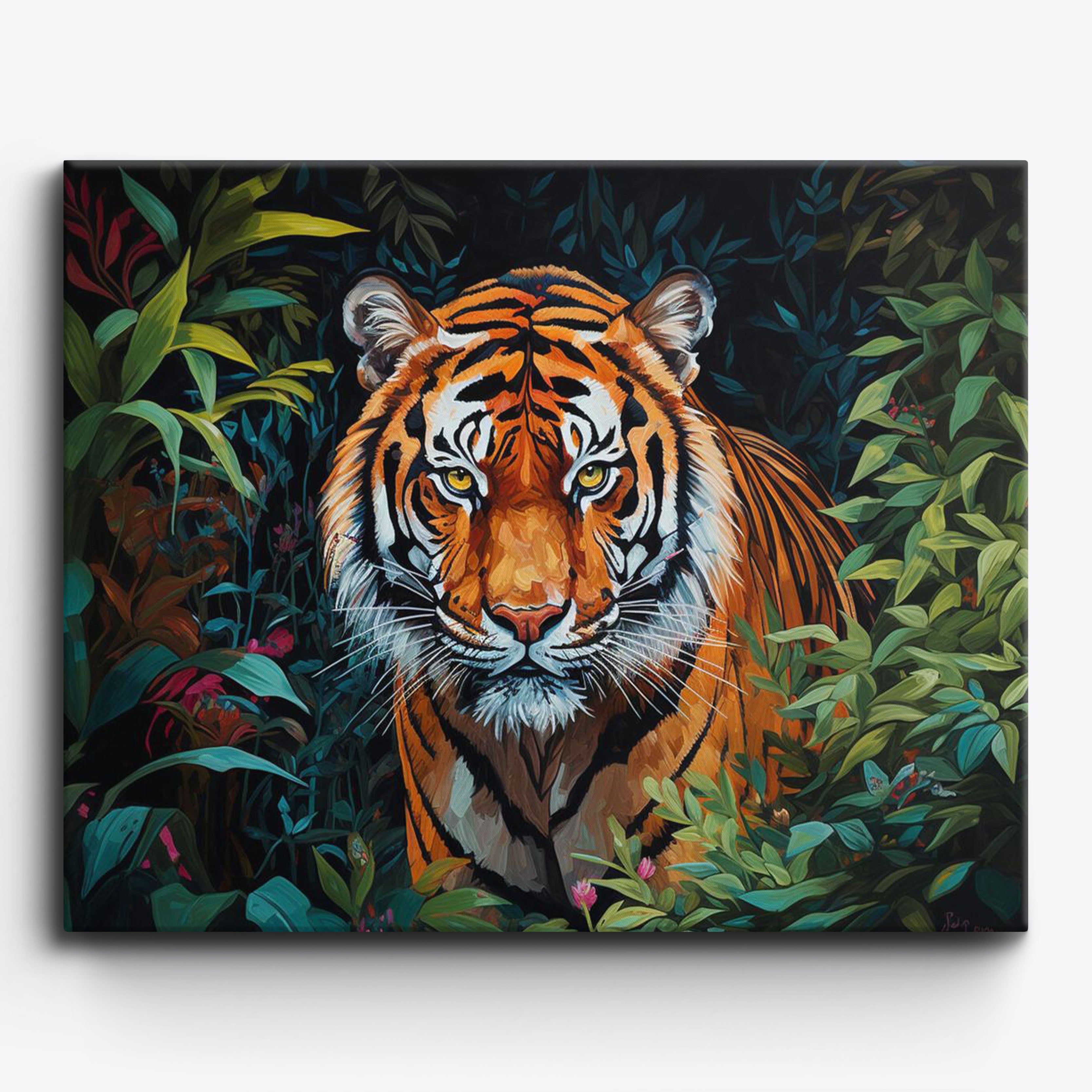 Tiger In Foliage No Frame