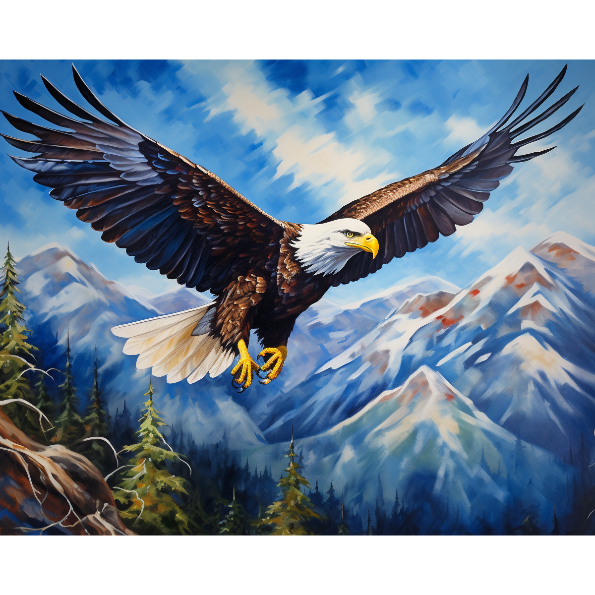 Bald Eagle Painting by Number Painting Kit by Numbers Acrylic Painting  Canvas for Adults Wall Art Decor Gift 