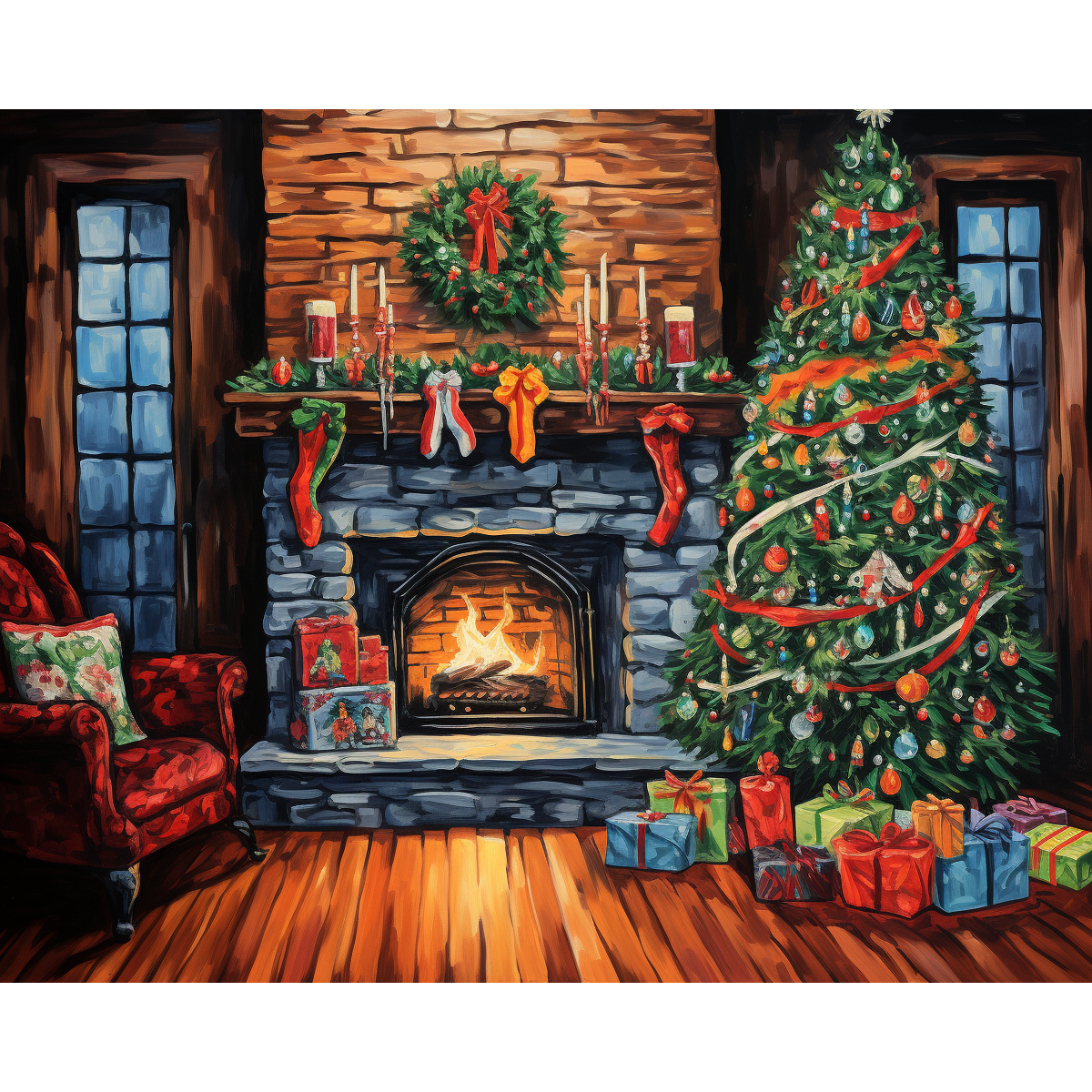 Firelight Christmas Tree