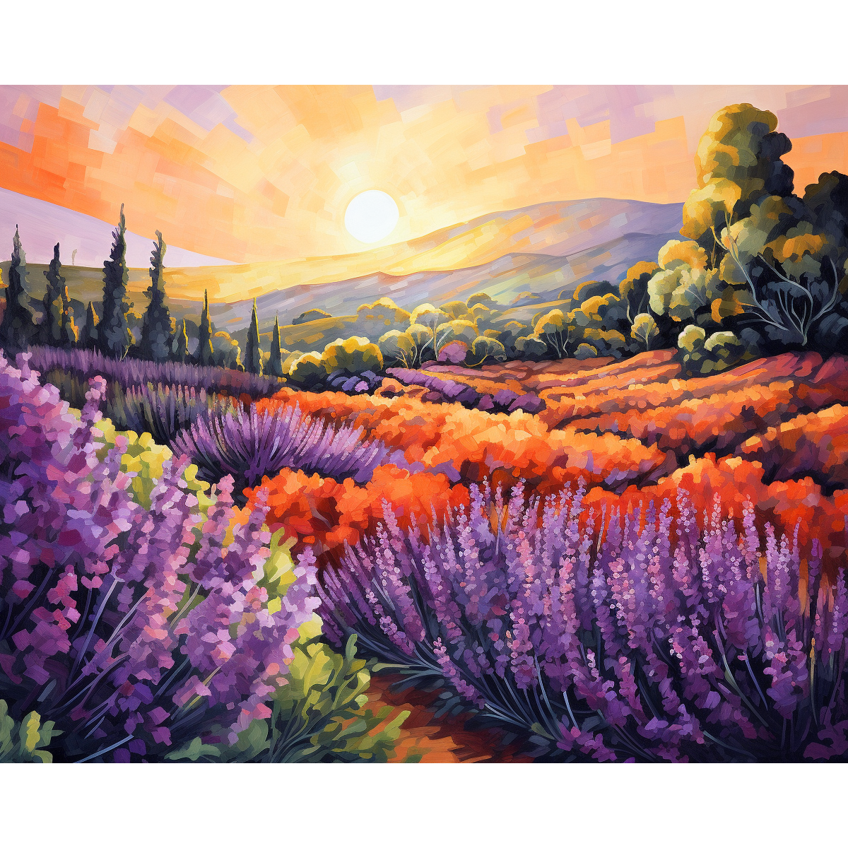 Lavender Meadow Sunset