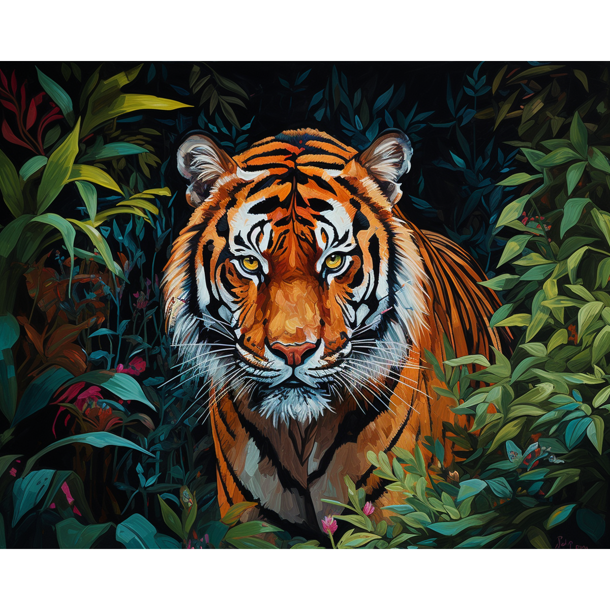 Tiger In Foliage