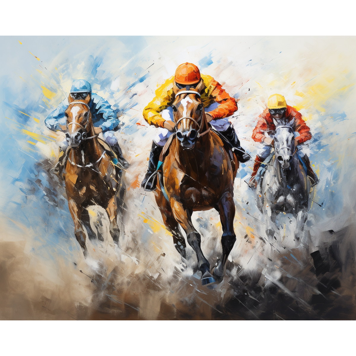 Vivid Horses Racing